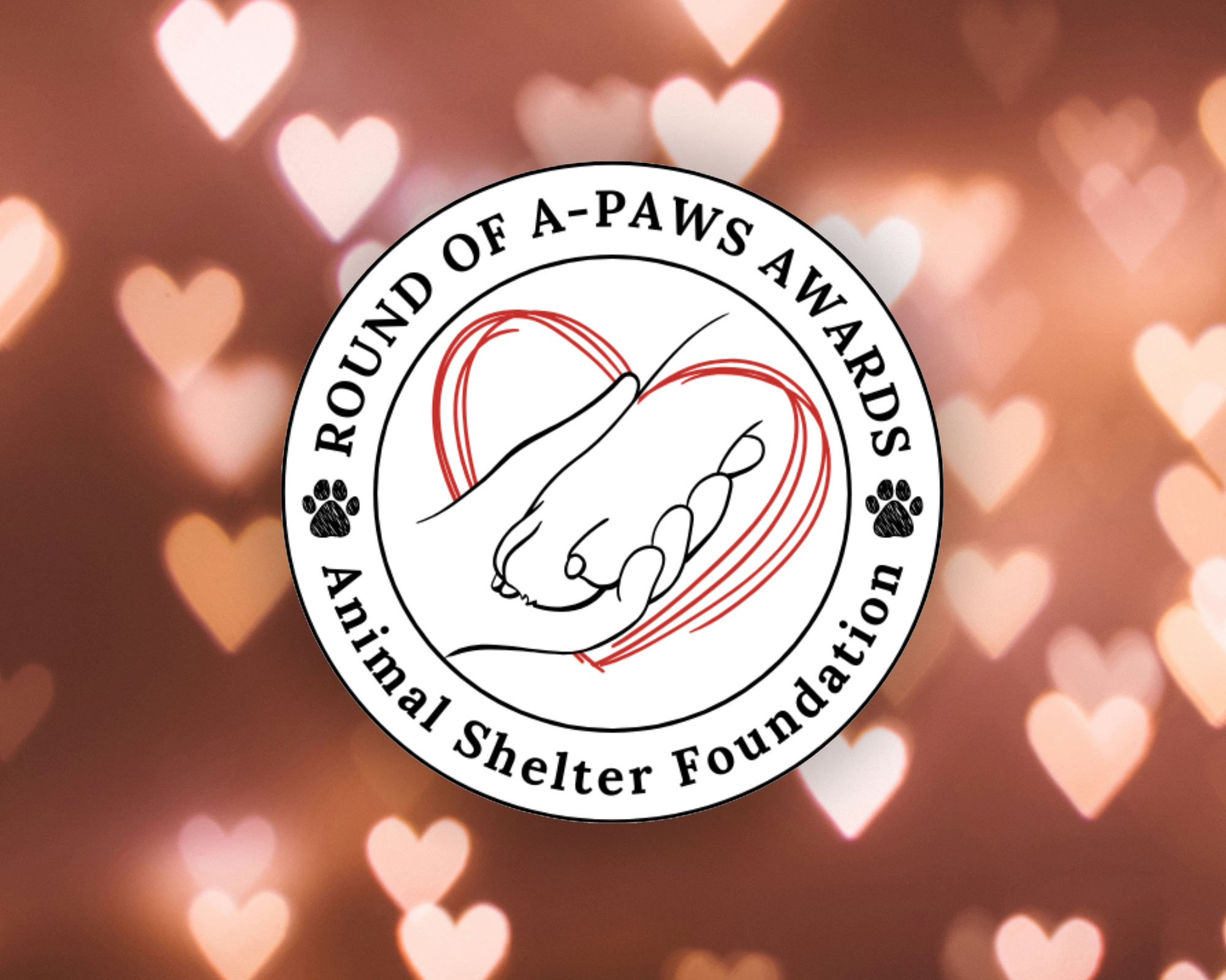 Found of A Paws banner with line illustration of a human hand a dog's paw